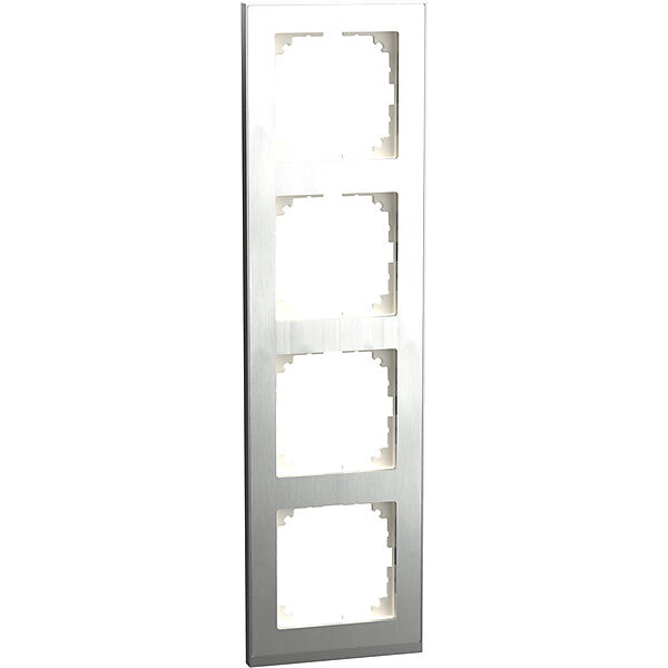 Merten Decor-Rahmen 4-fach Edelstahl/aluminium MEG4040-3646